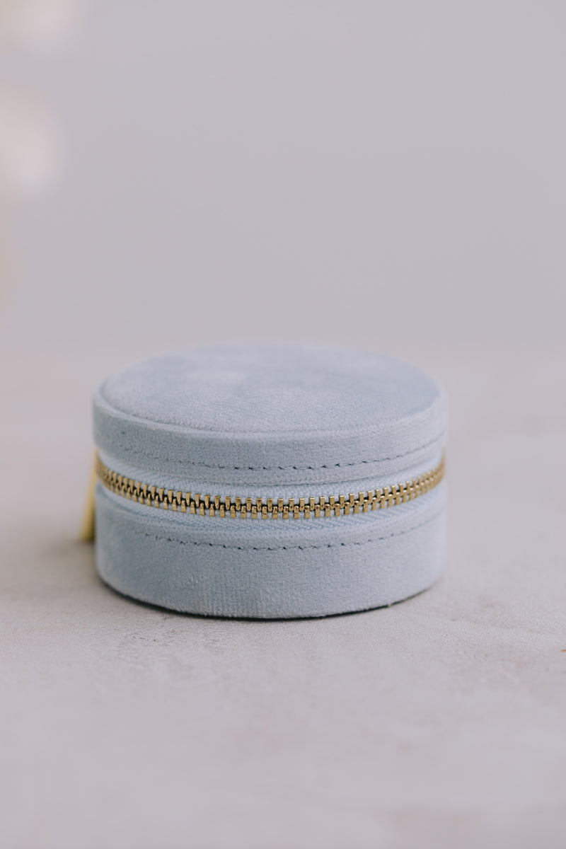 Juvelan Jewelry Case Round Schmuckbox Samt 8x8x4 cm