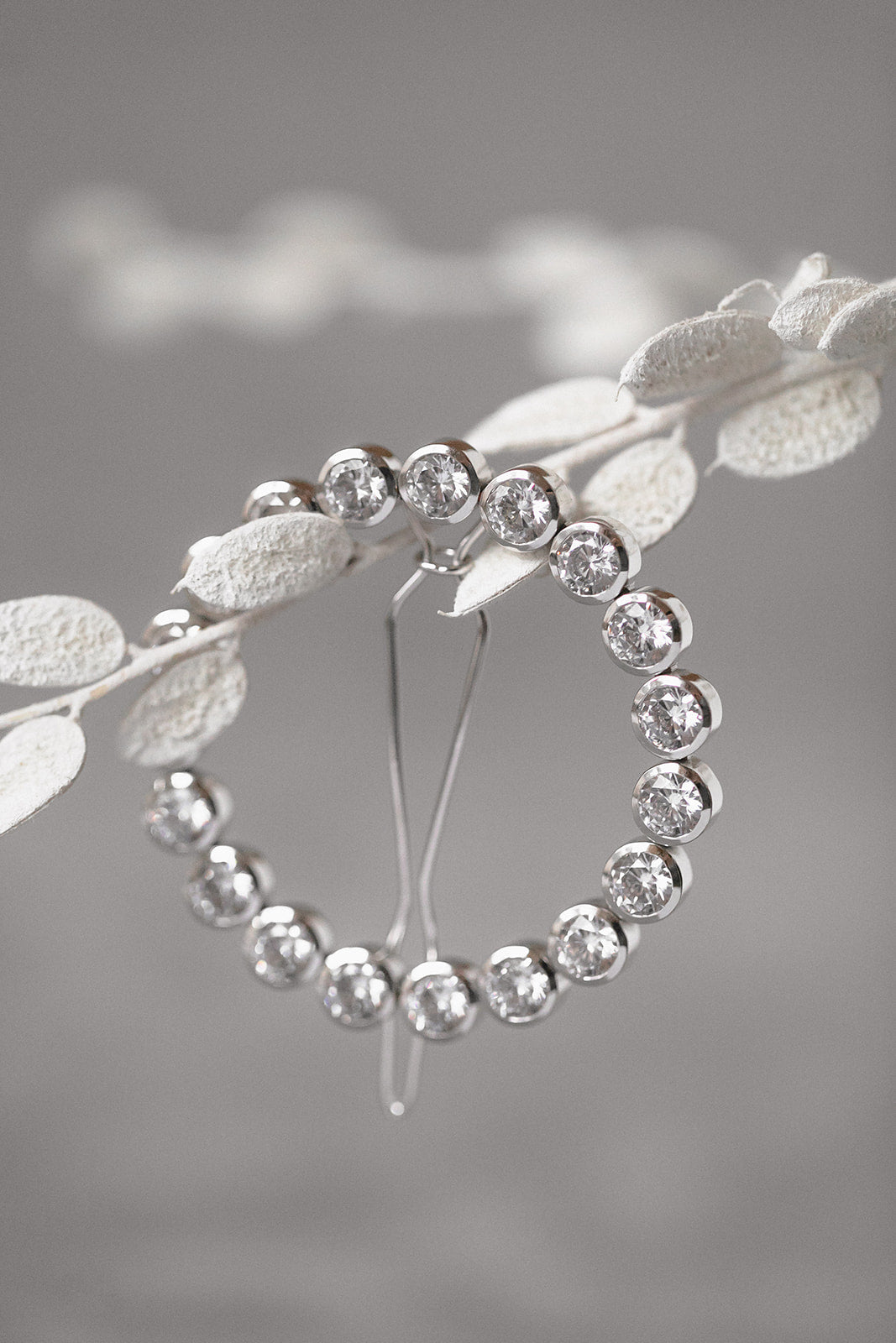 Juvelan Infinity Haarclip mit Kristallen Silber 6,5 cm