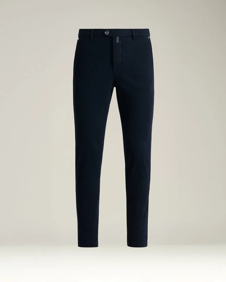 Kiton Trousers Stretch-Hose Baumwolle Navy
