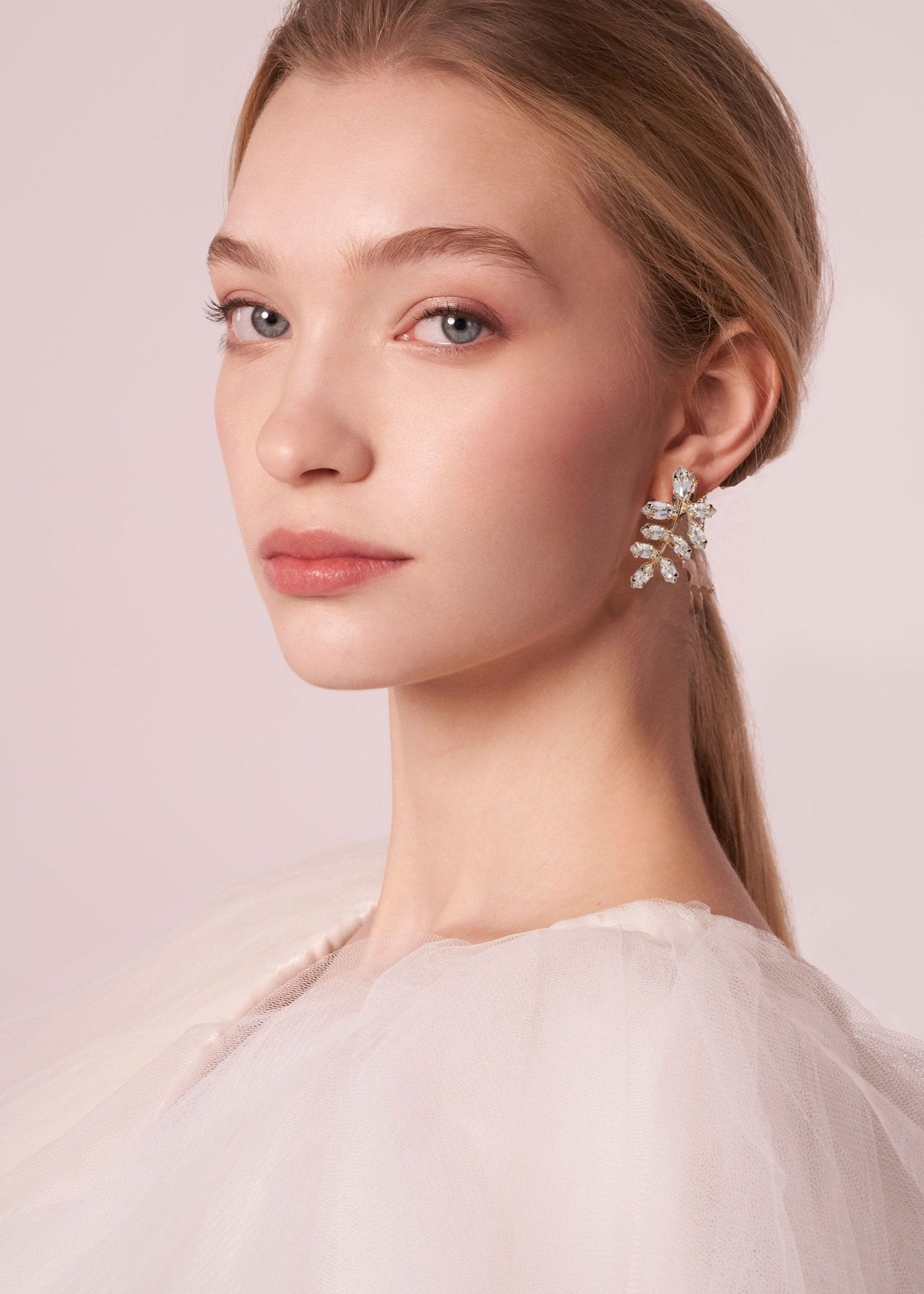 Elizabeth Bower Eden Mini Cluster Ohrringe Rhodium