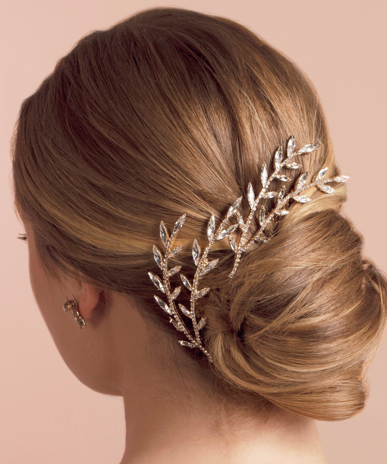 Elizabeth Bower Electra Crystal Haarkamm Gold 107mm