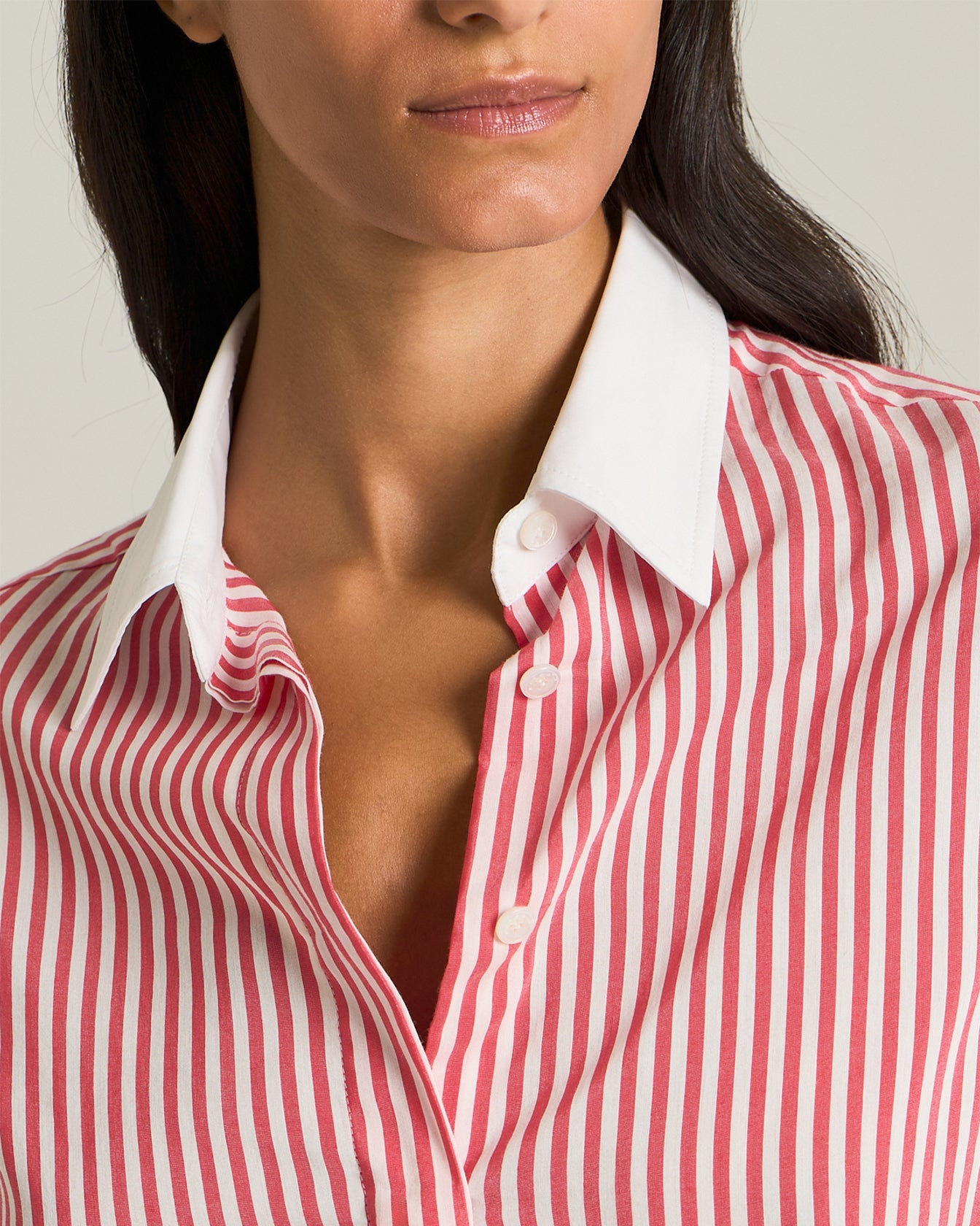 Kiton Cotton Silk Streifenhemd Baumwoll-Seide