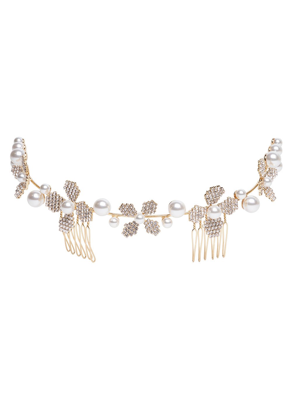 Elizabeth Bower June Pearl Crystal Girlande Rhodium 254 mm