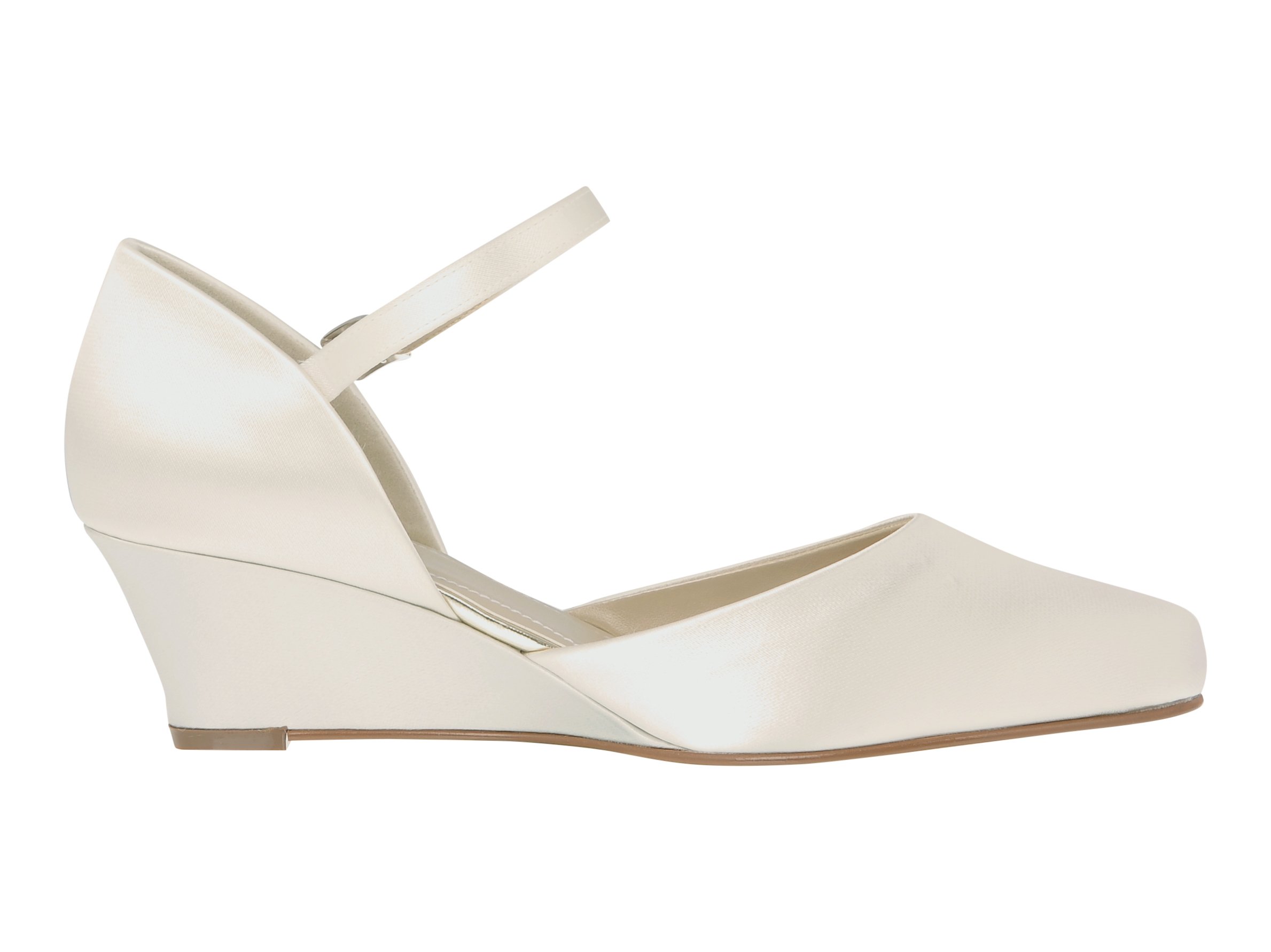 Rainbow Club Timeless Mallory Pumps Ivory Satin Keilabsatz