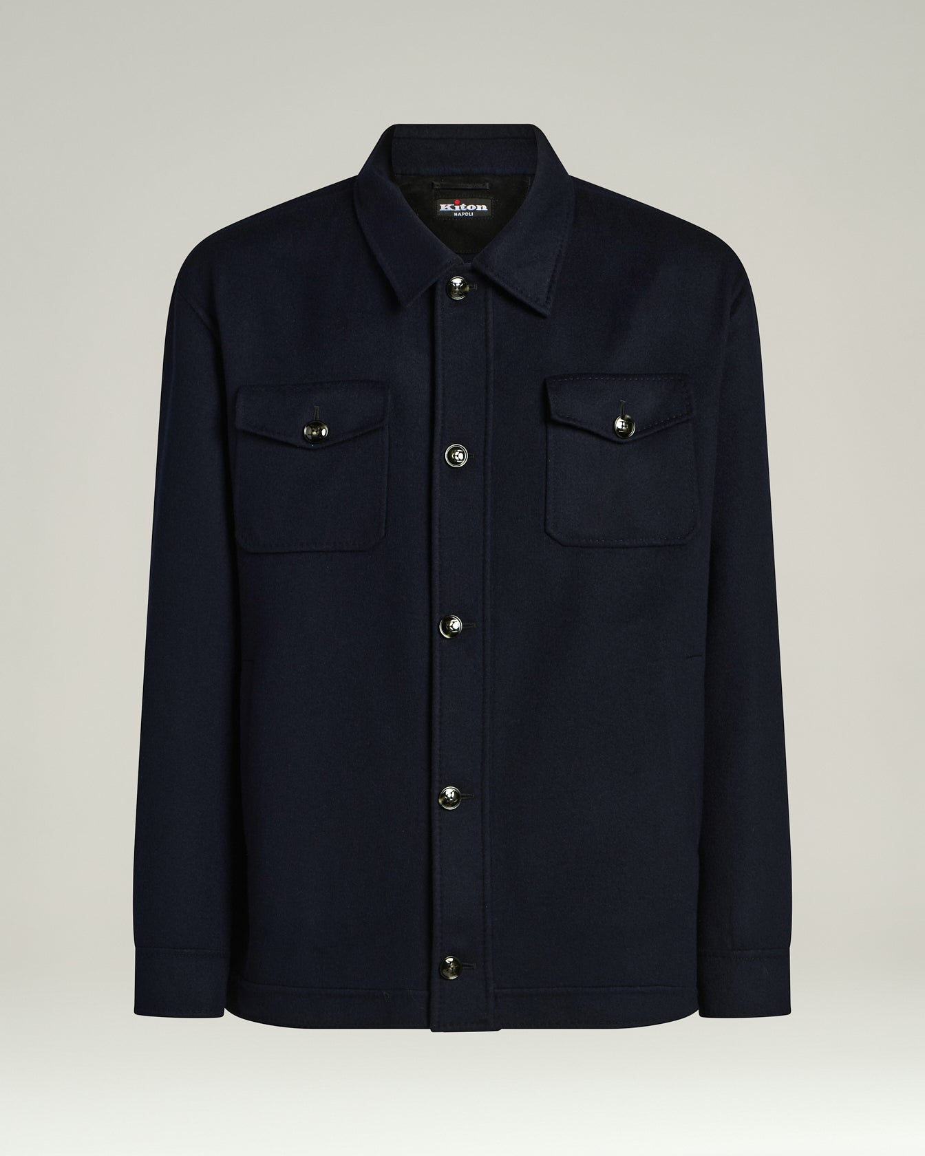 Kiton Hemdjacke Kaschmir Navy Hornknöpfe Sakko
