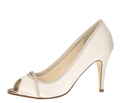 Rainbow Club Essentials Chelsey Pumps Ivory Peep-Toe 9cm