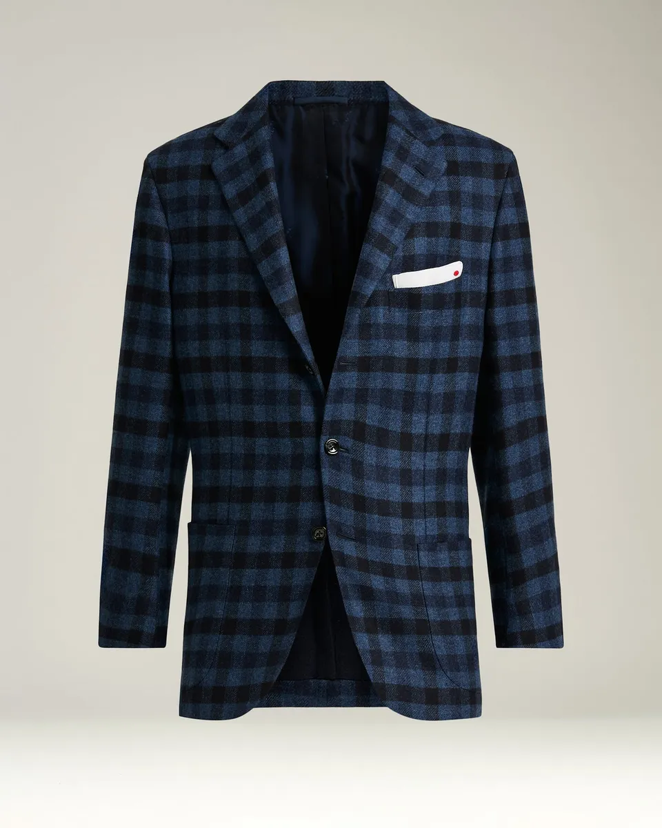 Kiton Jackets Checked Blazer Kaschmir Vikunja Seide