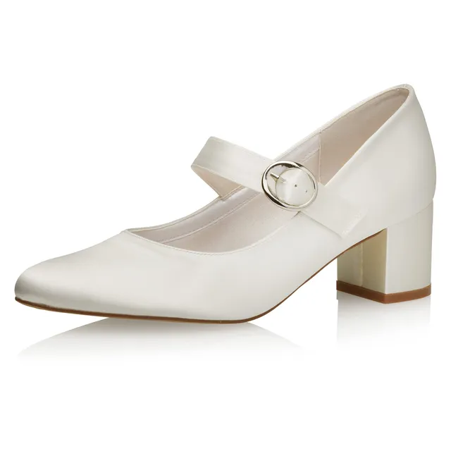 Rainbow Club Timeless Annemarie Pumps Ivory Satin 5 cm Gr.42