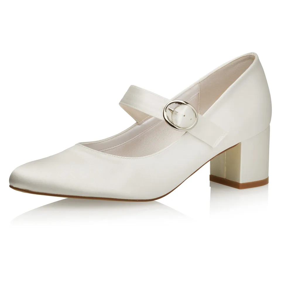 Rainbow Club Timeless Annemarie Pumps Ivory Satin 5 cm Gr.42