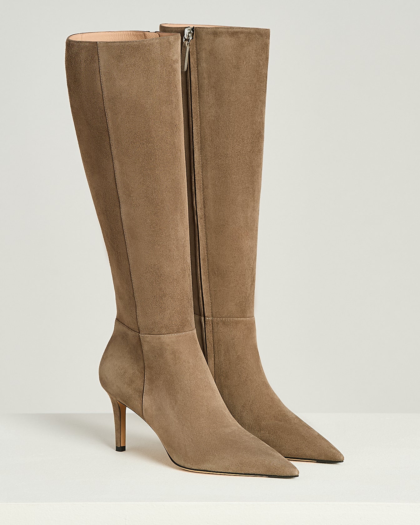 Kiton Stiefelette Damen Stiefel Beige Ziegen-Wildleder