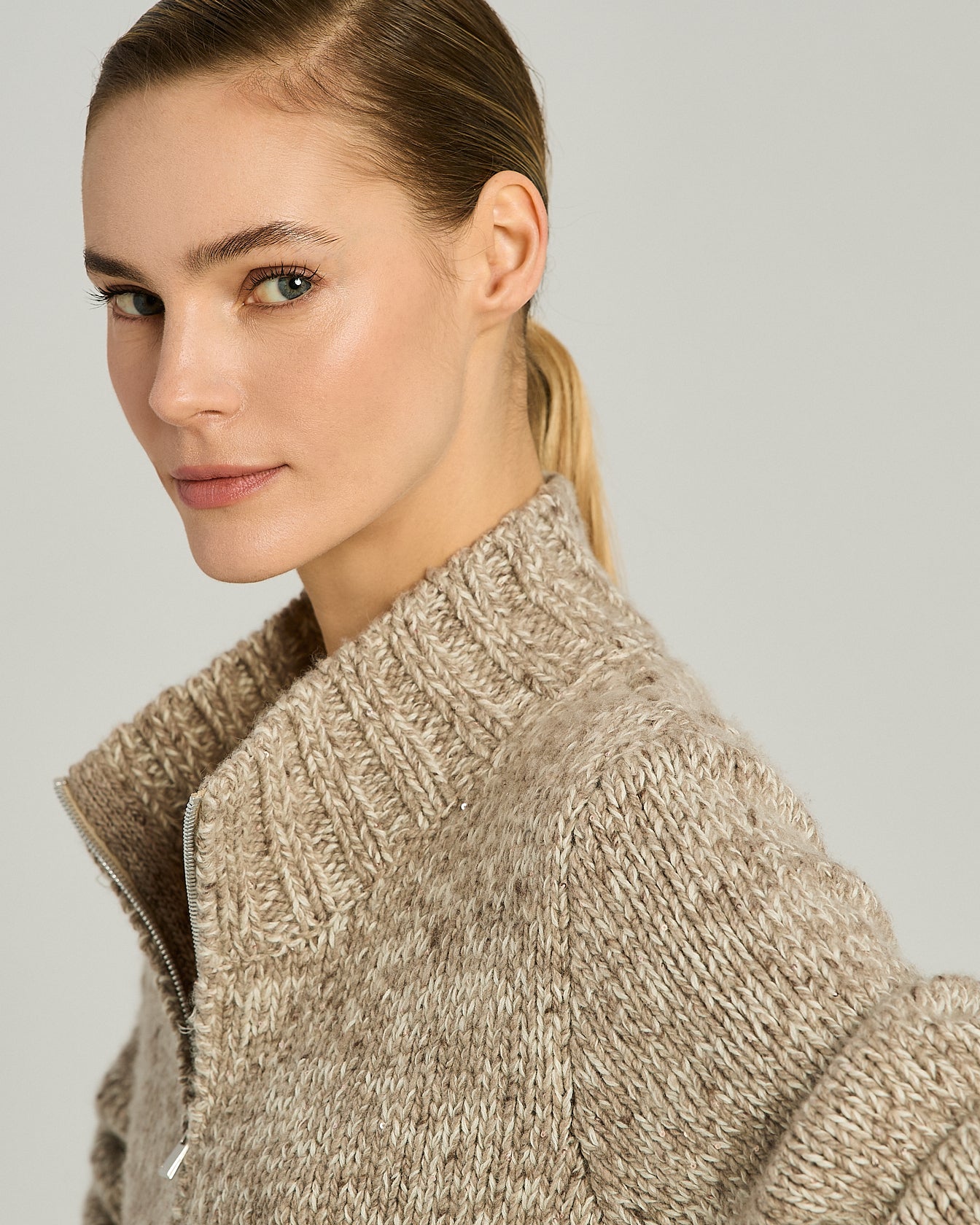 Kiton Knitwear Cashmere Cardigan Strickjacke beige-cream 48