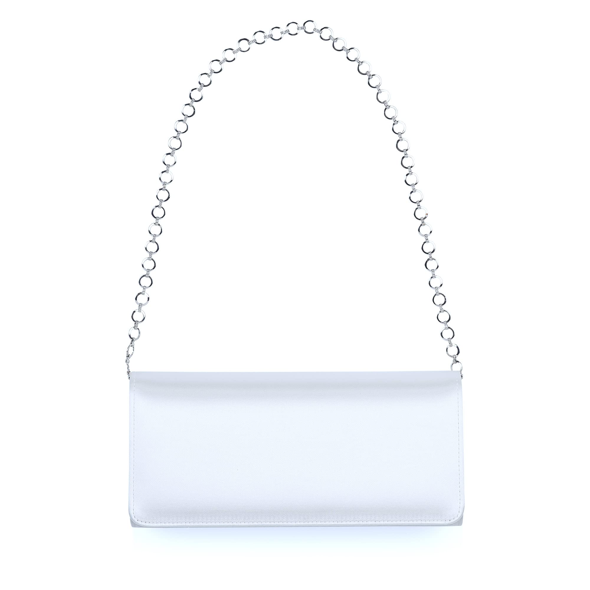 Rainbow Club Handbags Santie Brauttasche White Satin Kette