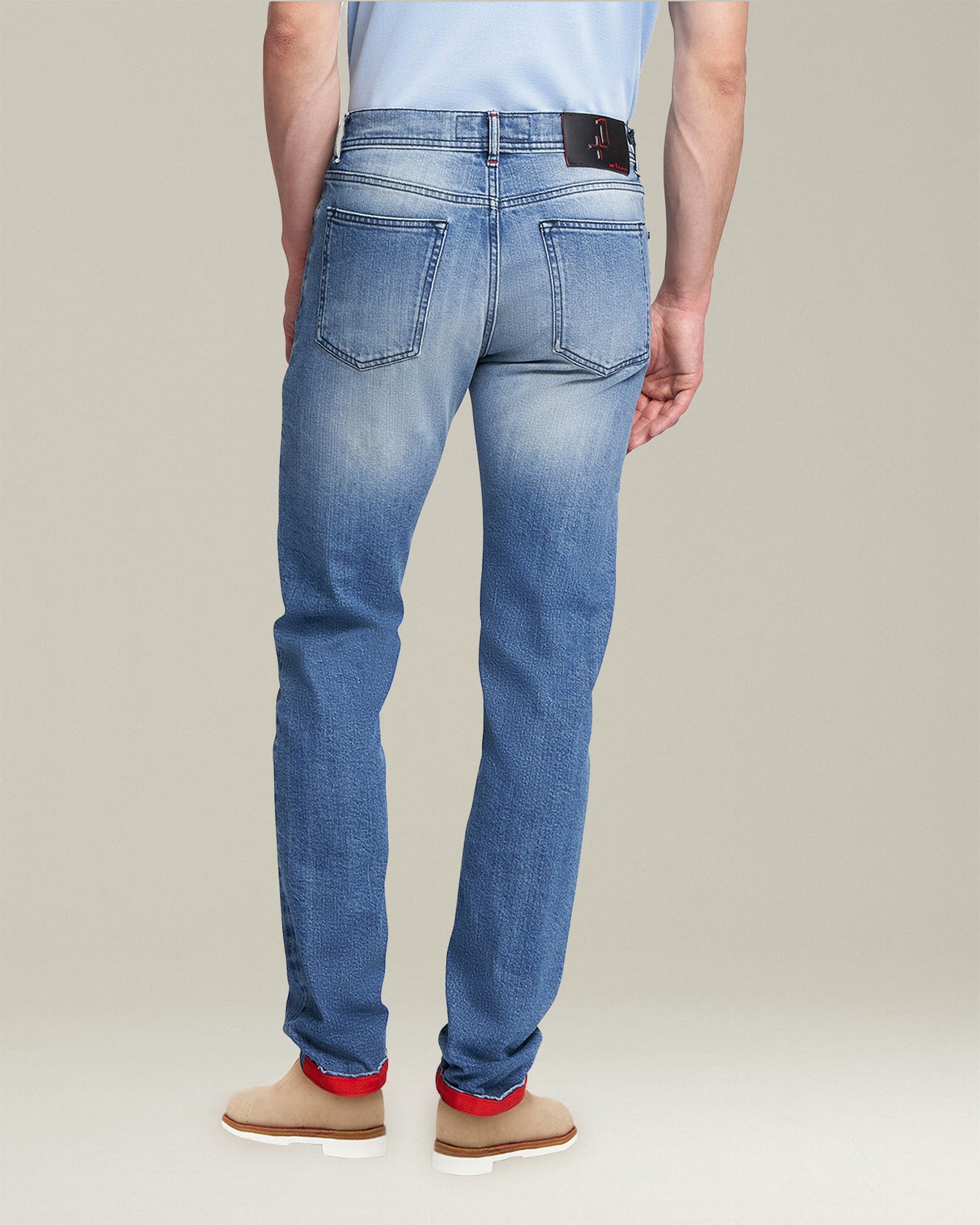 Kiton Slim Five-Pocket Jeans Blau Baumwolle Gr. 50
