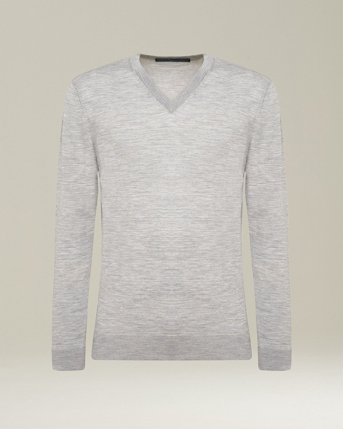 Kiton Knitwear V-Ausschnitt Pullover Wolle Hellgrau