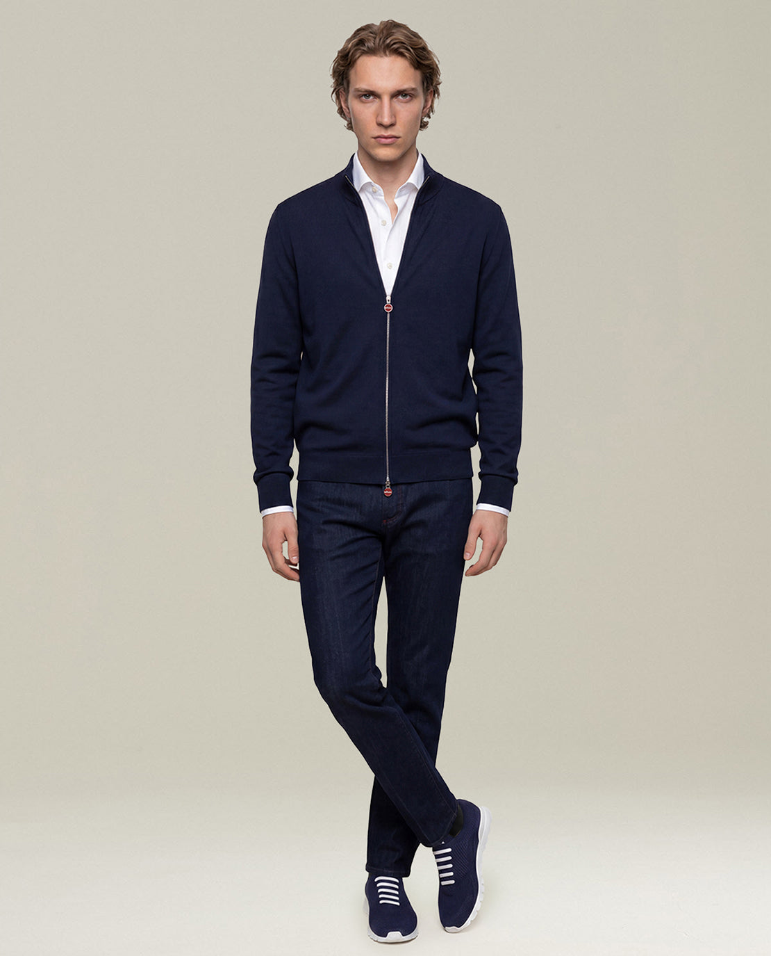 Kiton Jeans Dark Blue Stretch Five-Pocket Dunkelblau