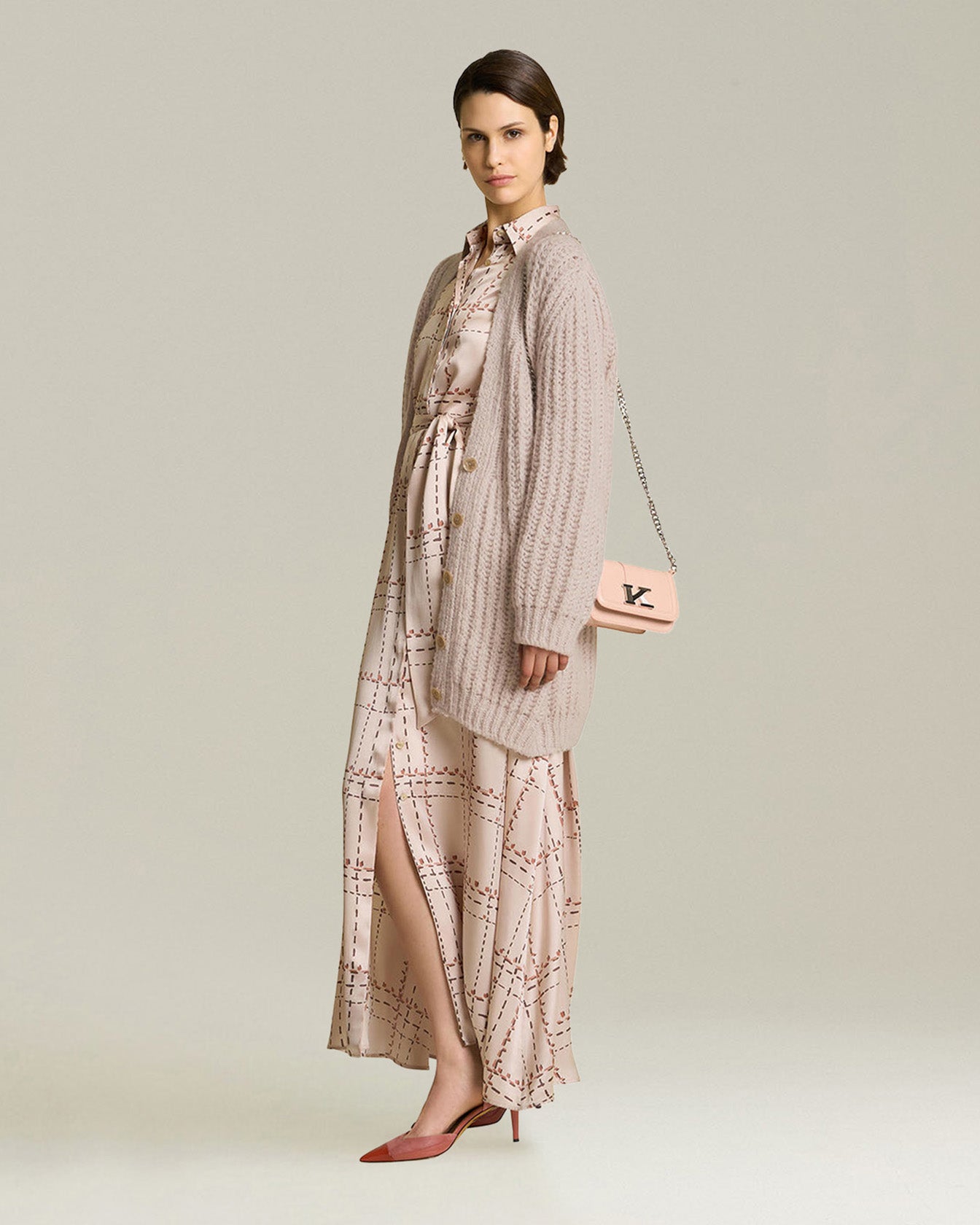Kiton Dresses Printed Silk Hemdkleid Gr.40 mit Gürtel