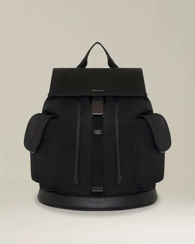 Kiton Bags Zaino Rucksack Technikstoff Saffiano 31x35x18