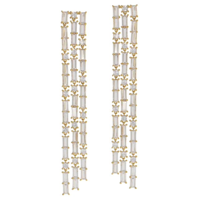 Juvelan Masterpiece Ohrringe Baguette 10 cm Kristall