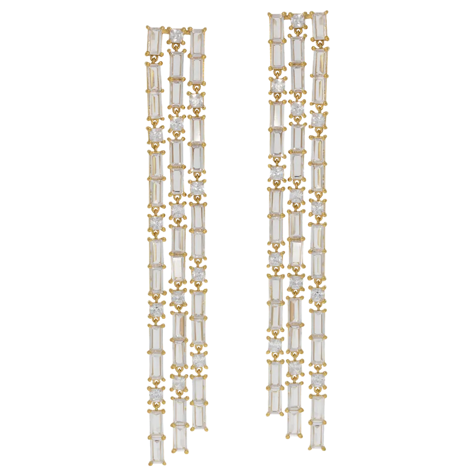 Juvelan Masterpiece Ohrringe Baguette 10 cm Kristall