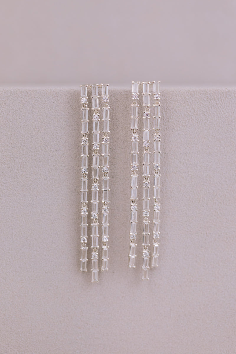 Juvelan My Highlight Kristall-Ohrringe Baguette 7 cm