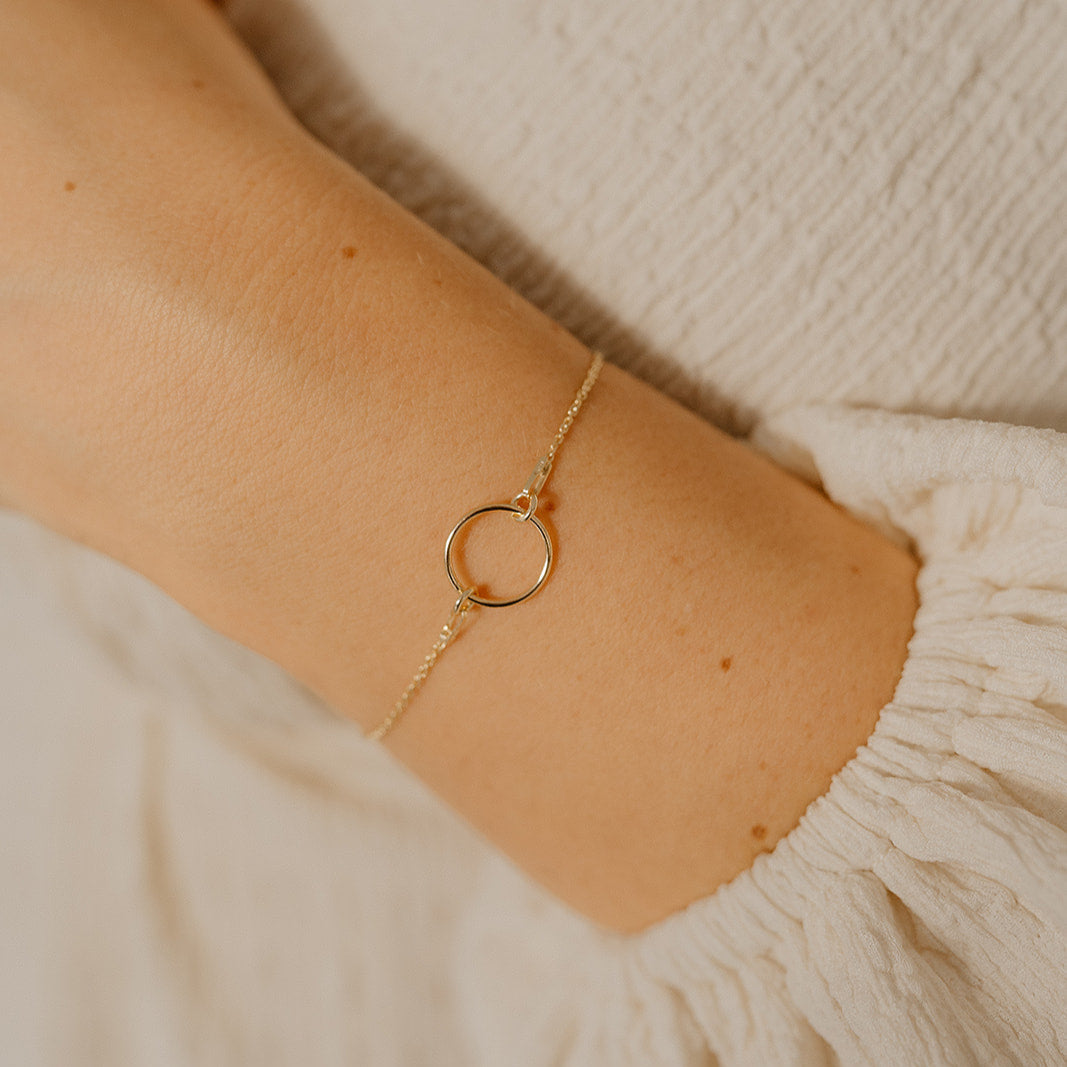 Perlenbräute Toni Armband Gold Kreis 16-19cm Trauzeugin