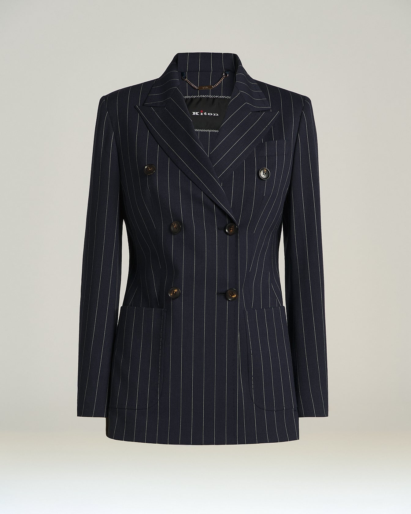 Kiton Jackets Blazer Zweireiher Nadelstreifen Stretch-Wolle
