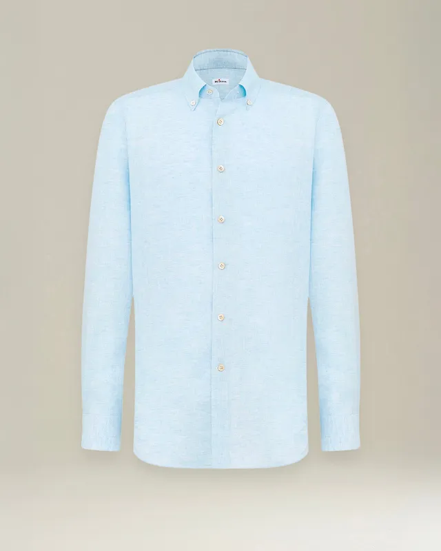 Kiton Shirts Essential Leinenhemd Herren Partyhemd