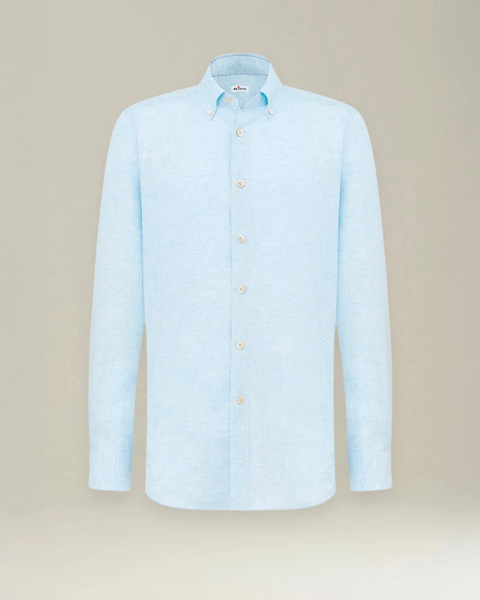 Kiton Shirts Essential Leinenhemd Herren Partyhemd