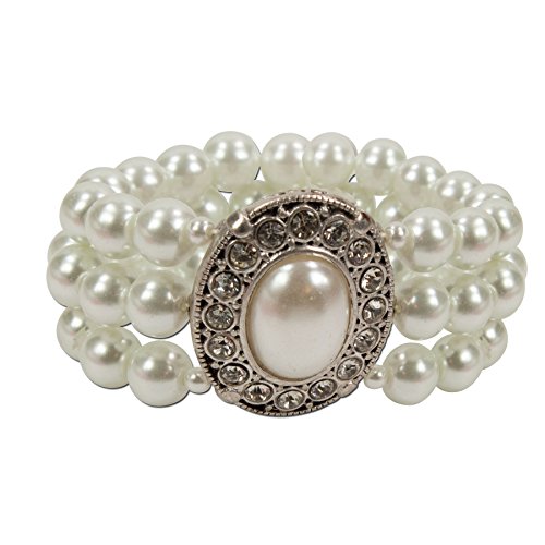 Alpenflüstern Daheim Sissi SET025 Schmuckset creme-weiß Perlen