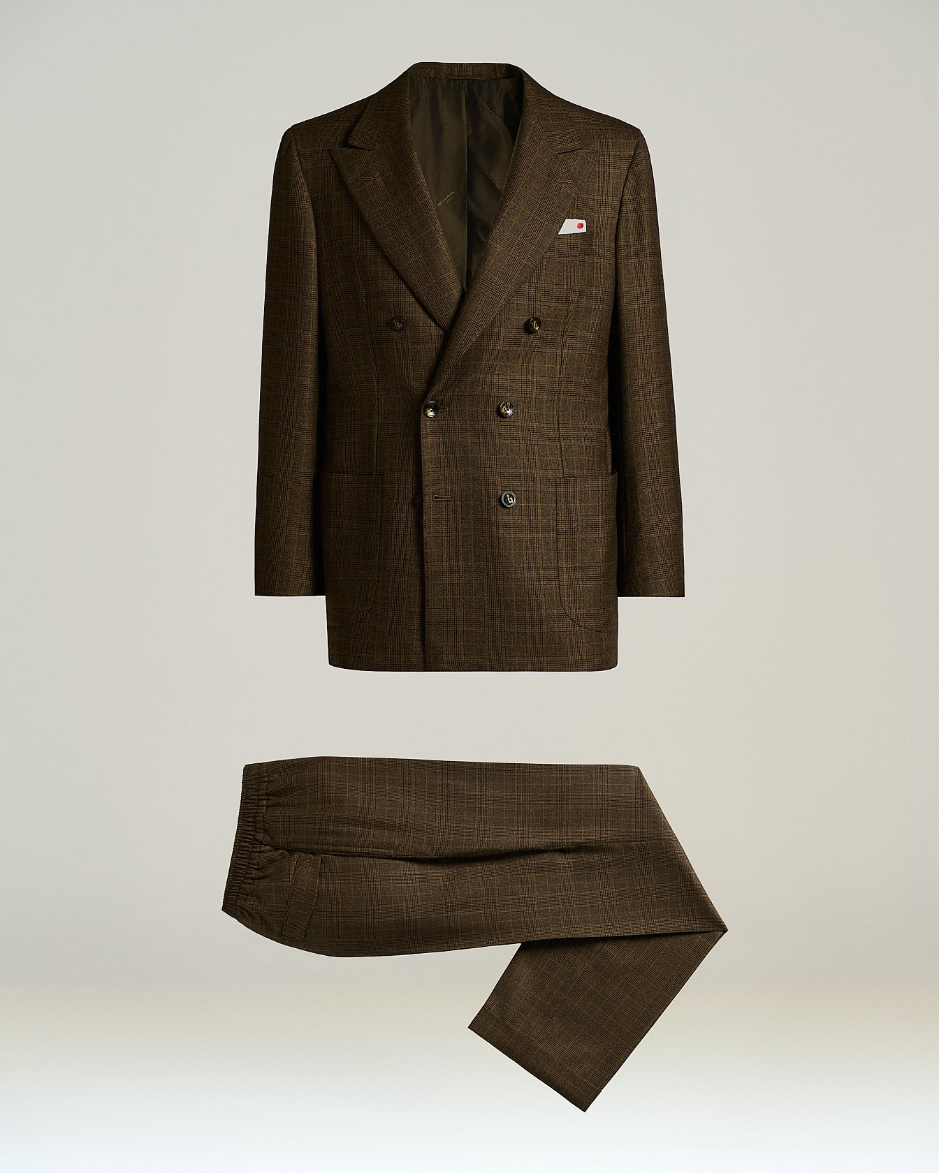 Kiton Suits Anzug Kaschmir Wolle braun 50