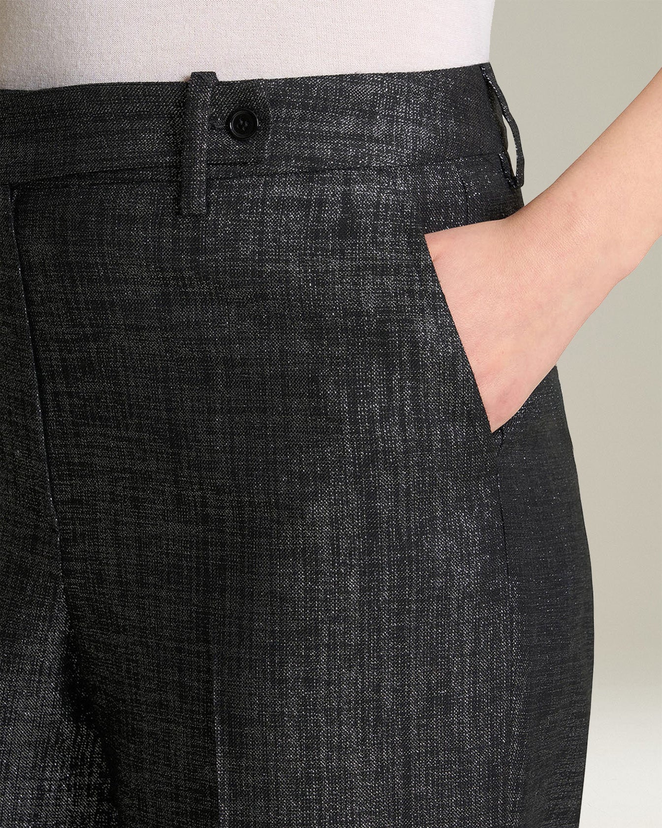 Kiton Wool Blend Trousers Damenhose Wolle strukturiert gerade