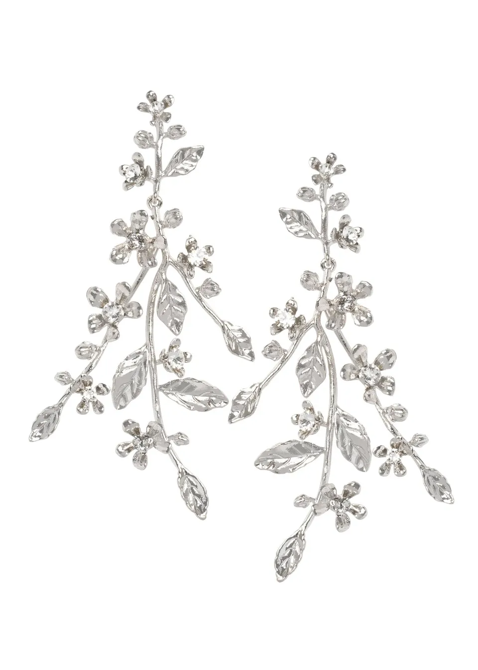 Elizabeth Bower Athena Tropfen Ohrringe Rhodium Kristall