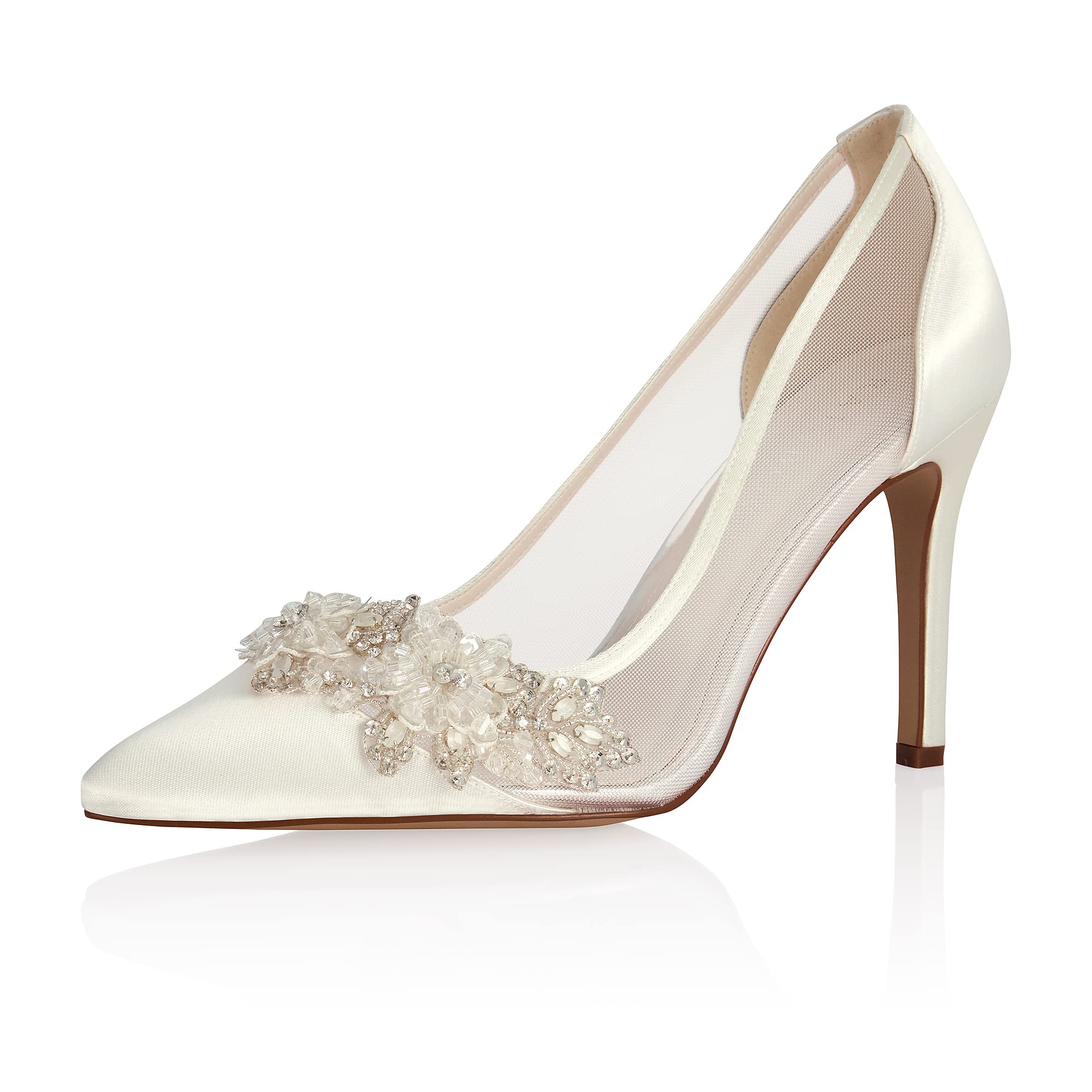 Rainbow Club Embellished Tammi Pumps Ivory Satin Strass