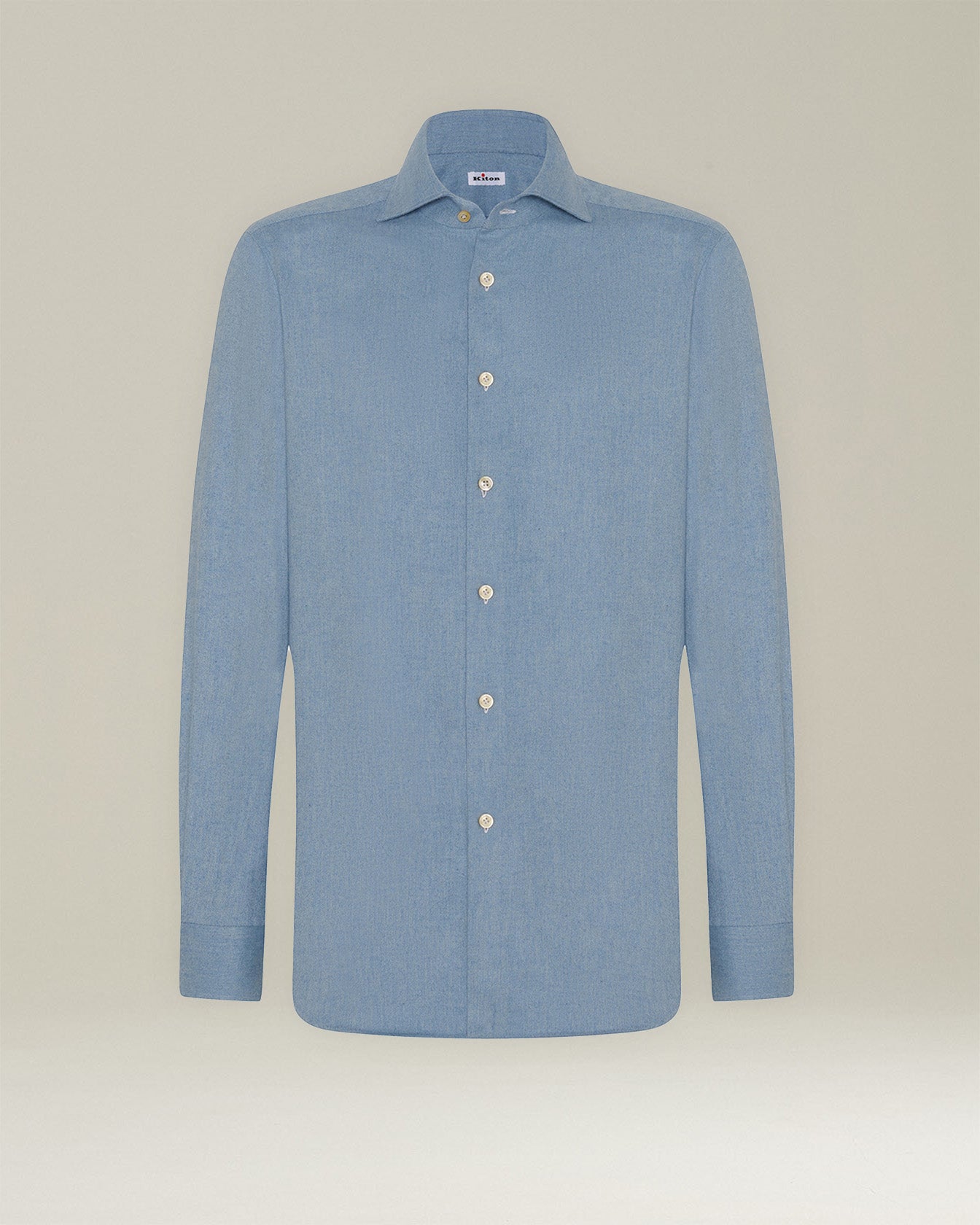 Kiton Shirts Hemd Flanell Baumwolle 40