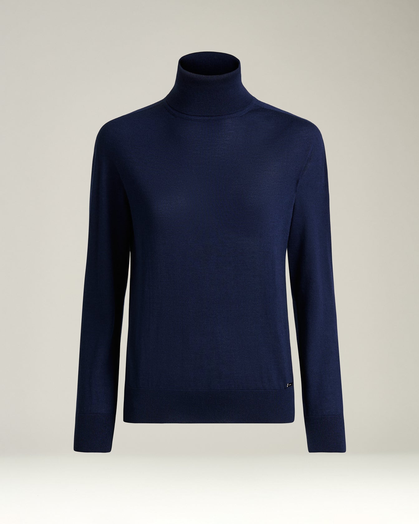 Kiton Rollkragenpullover Kaschmir Seide Blau Gr. 46