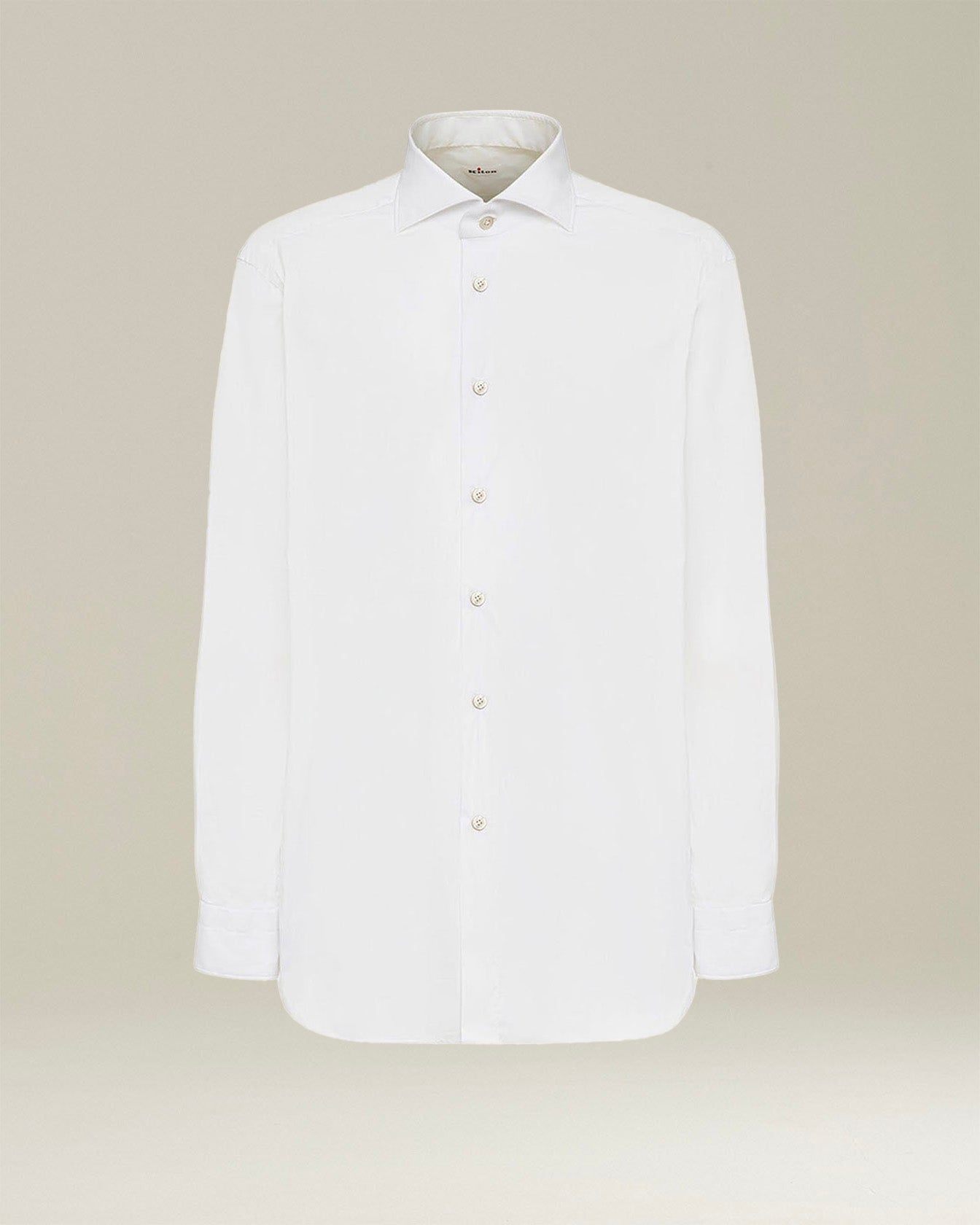 Kiton Shirts Hemd Baumwolle weiß Perlmuttknöpfe