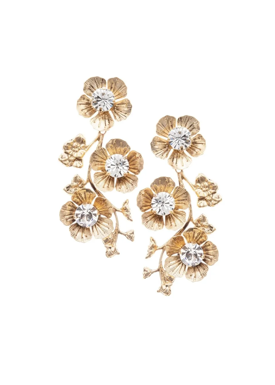 Elizabeth Bower Clematis Mini Hängeohrringe Antik Gold