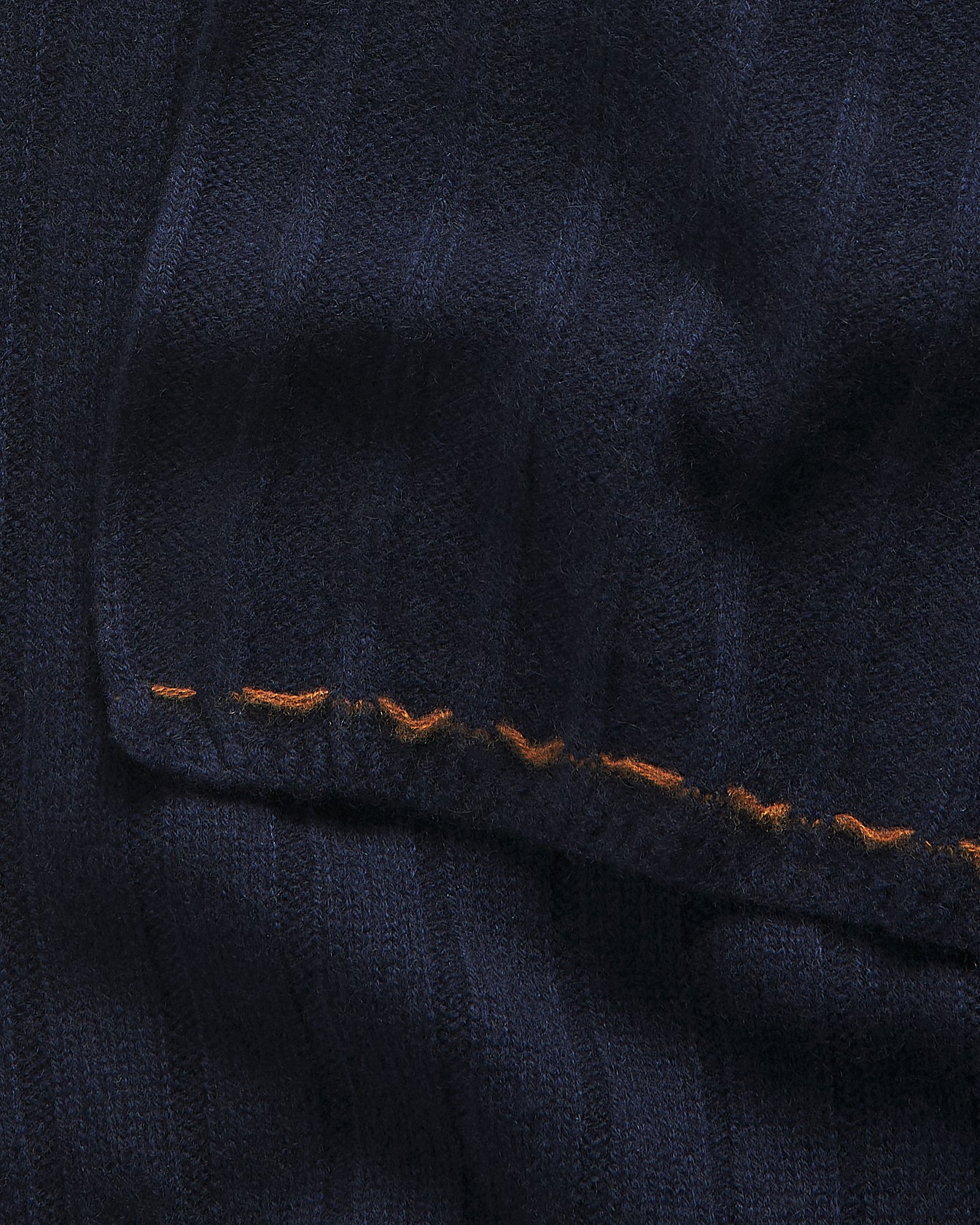 Kiton Scarves Blue Cashmere Schal TU Kaschmir Ripp