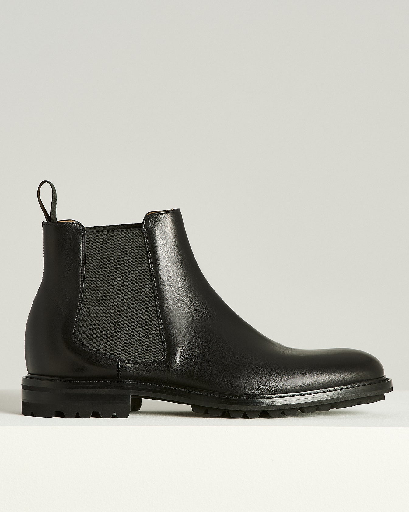 Kiton Shoes Chelsea Boots Kalbsleder Schwarz Größe 42