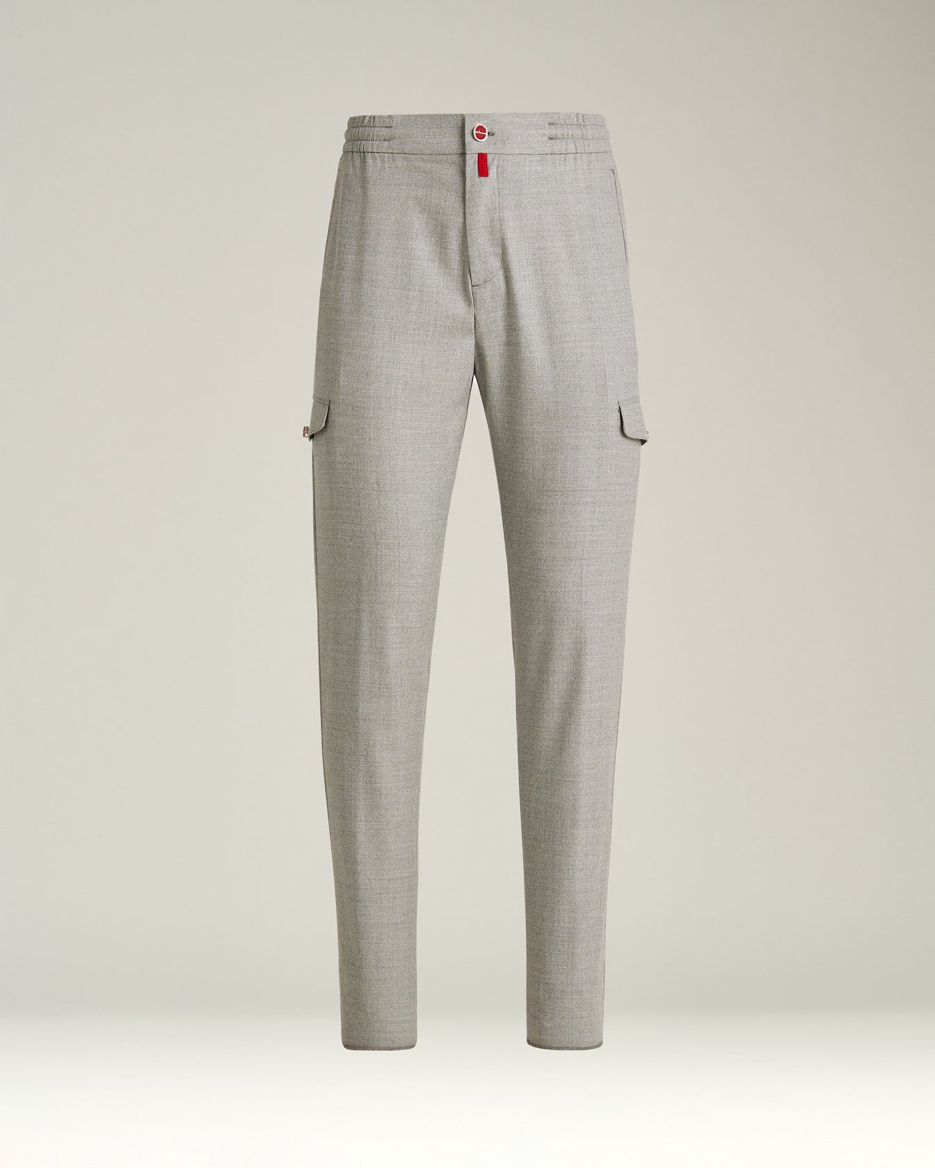 Kiton Cargo Wollhose Grau Melange Gr. 34