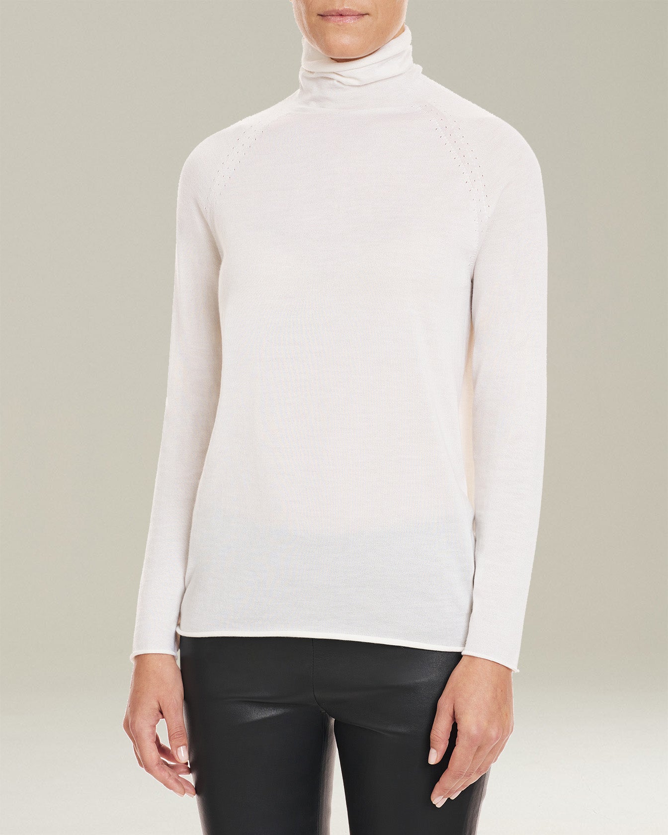 Kiton Knitwear Rollkragenpullover Kaschmir Creme