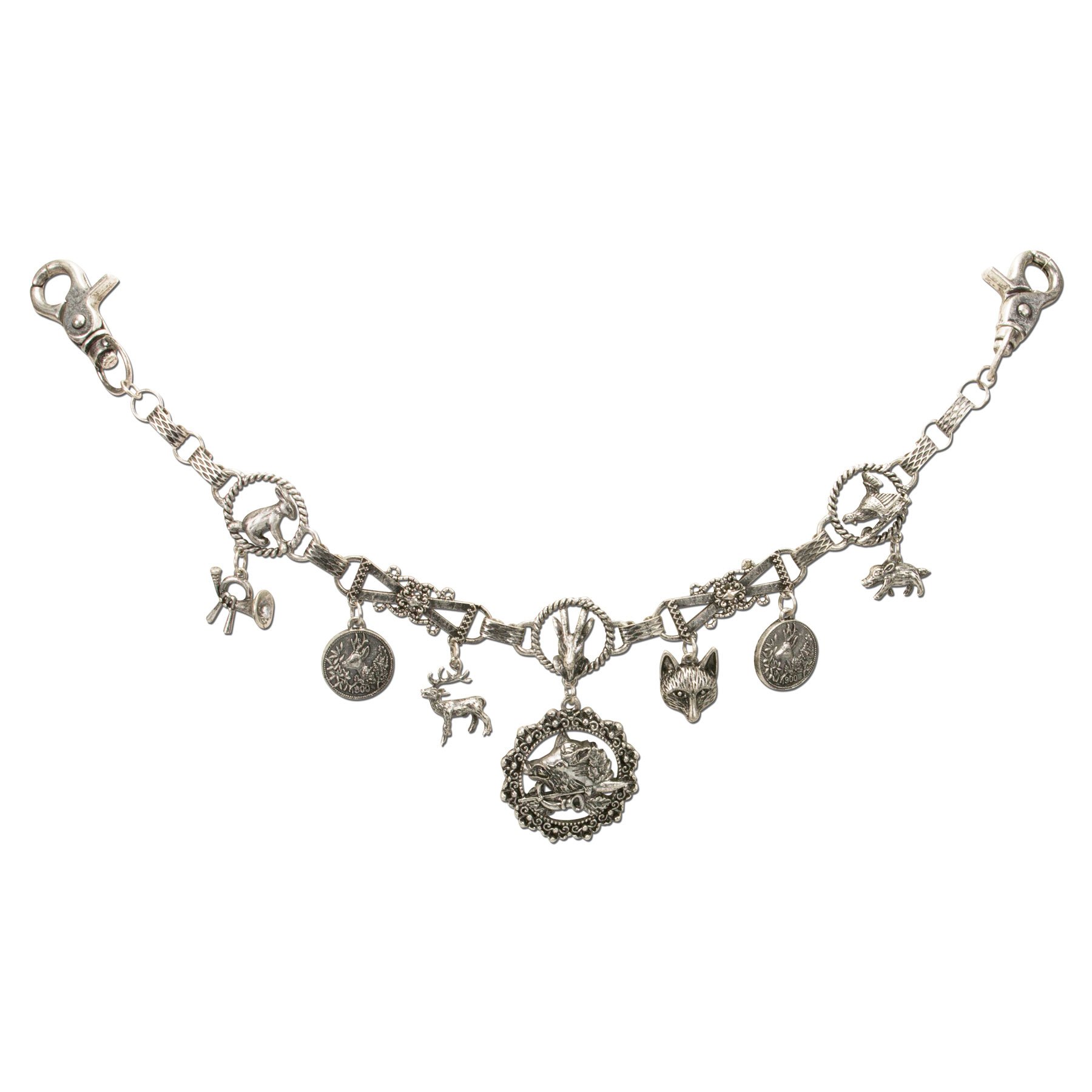 Alpenflüstern DAHEIM Charivari Anton HCH016 Kette antik-silber 36cm