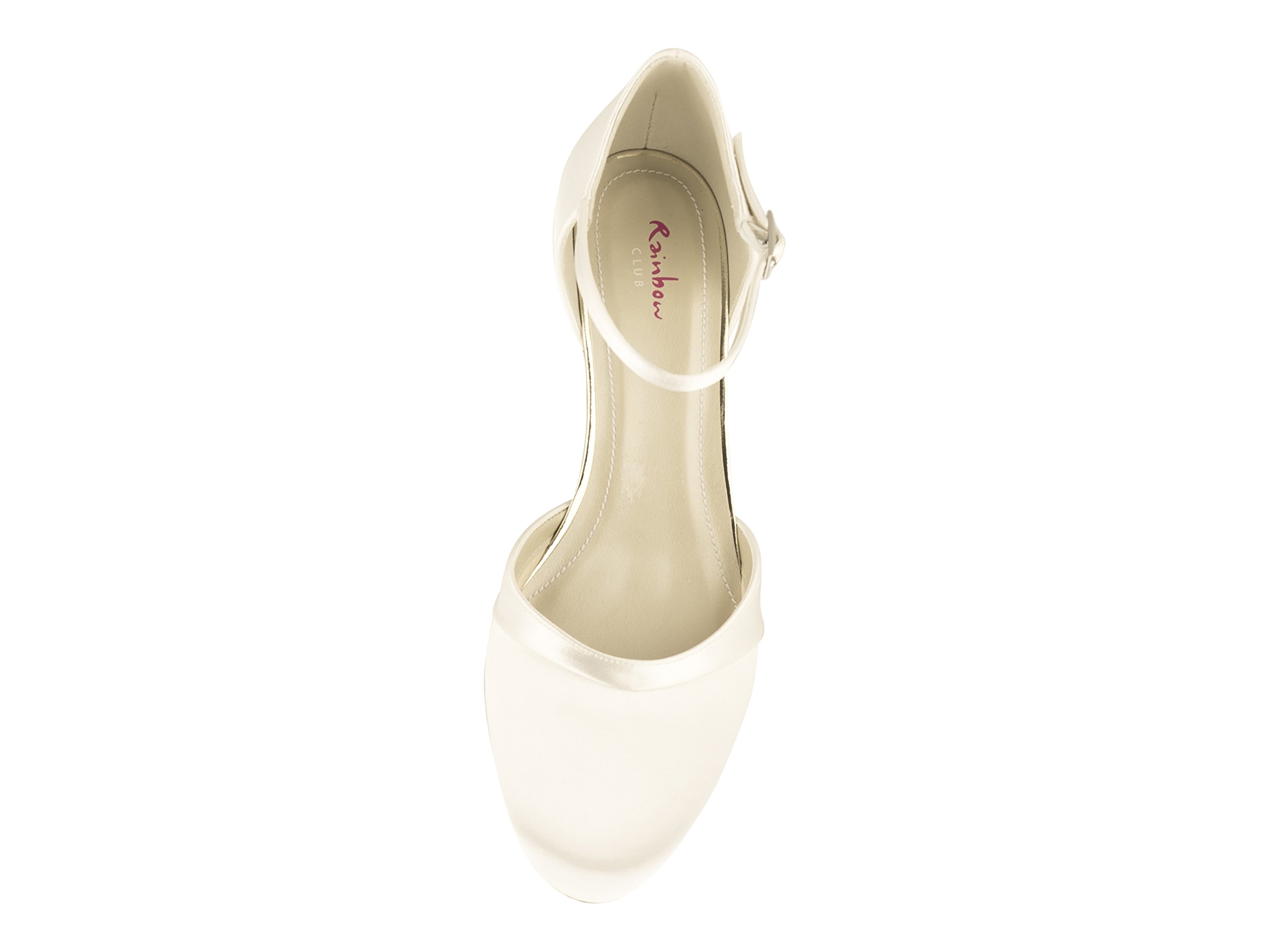 Rainbow Club Timeless Vida Pumps Ivory Satin 3,5 cm Riemchen
