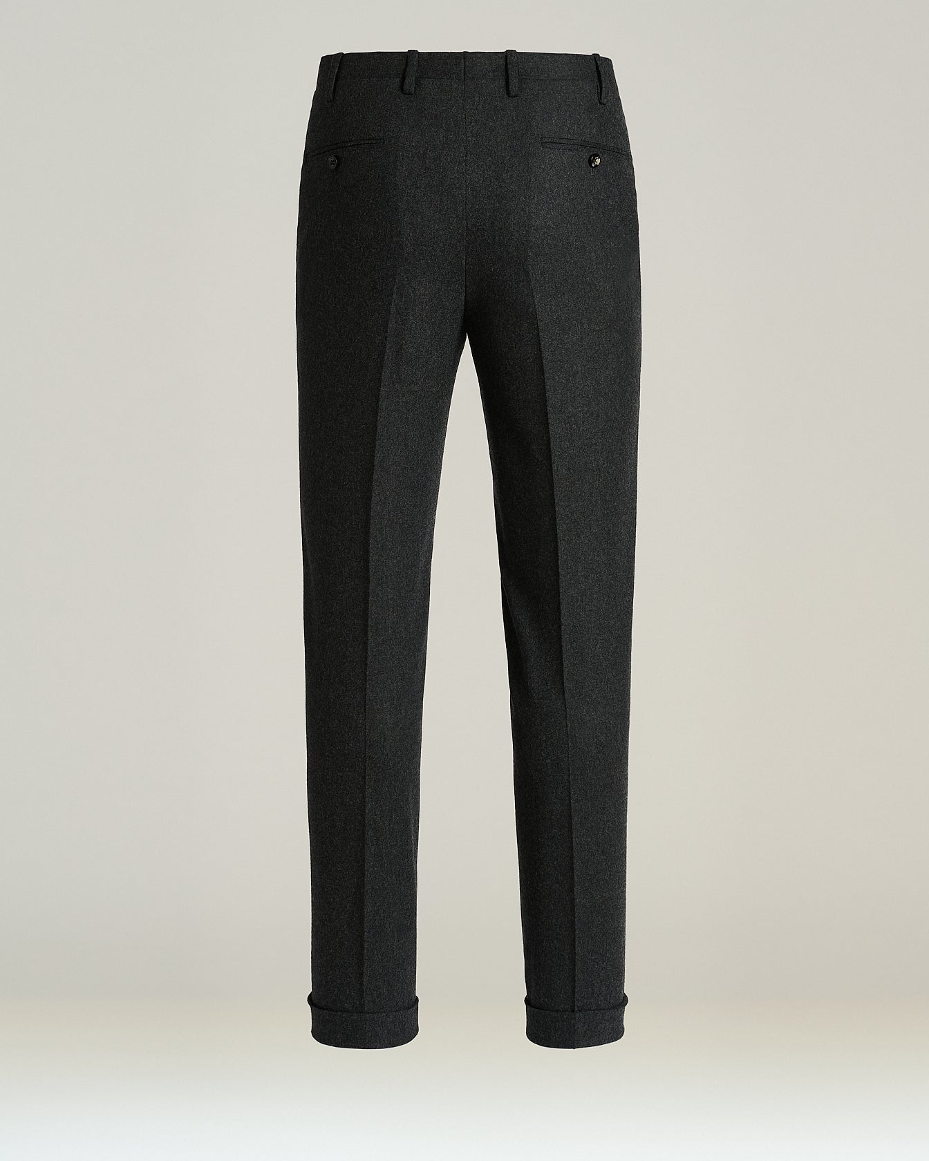 Kiton Bundfalten Hose Dunkelgrau Wolle Anzughose