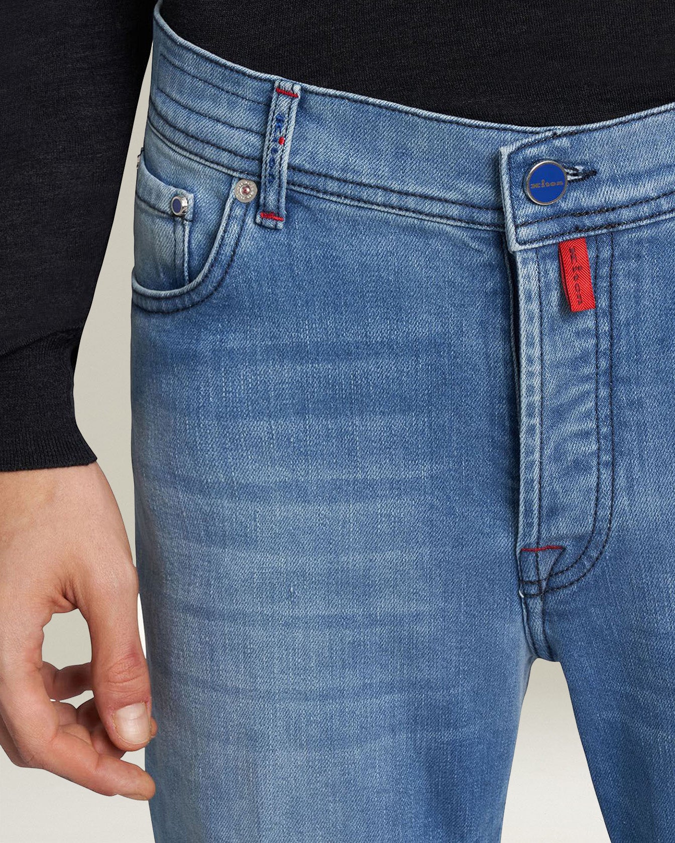 Kiton Indigo Denim Five-Pocket Jeans Slim Fit Gr. 33