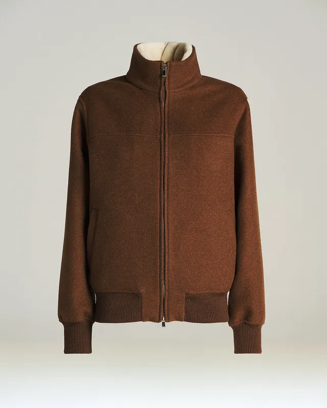 Kiton Bomberjacke Kaschmir Gr.40 Nerzbesatz kurz