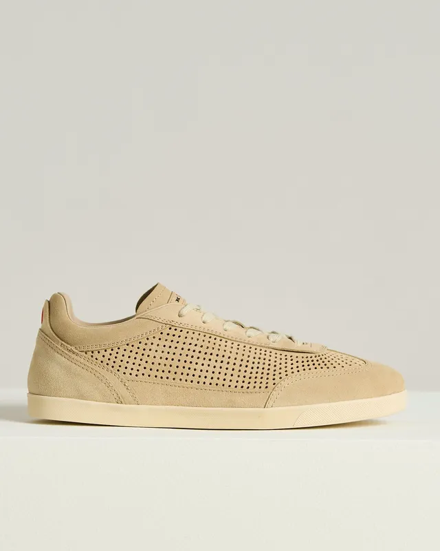 Kiton Shoes Openwork Suede Sneakers Kalbsleder Wildleder