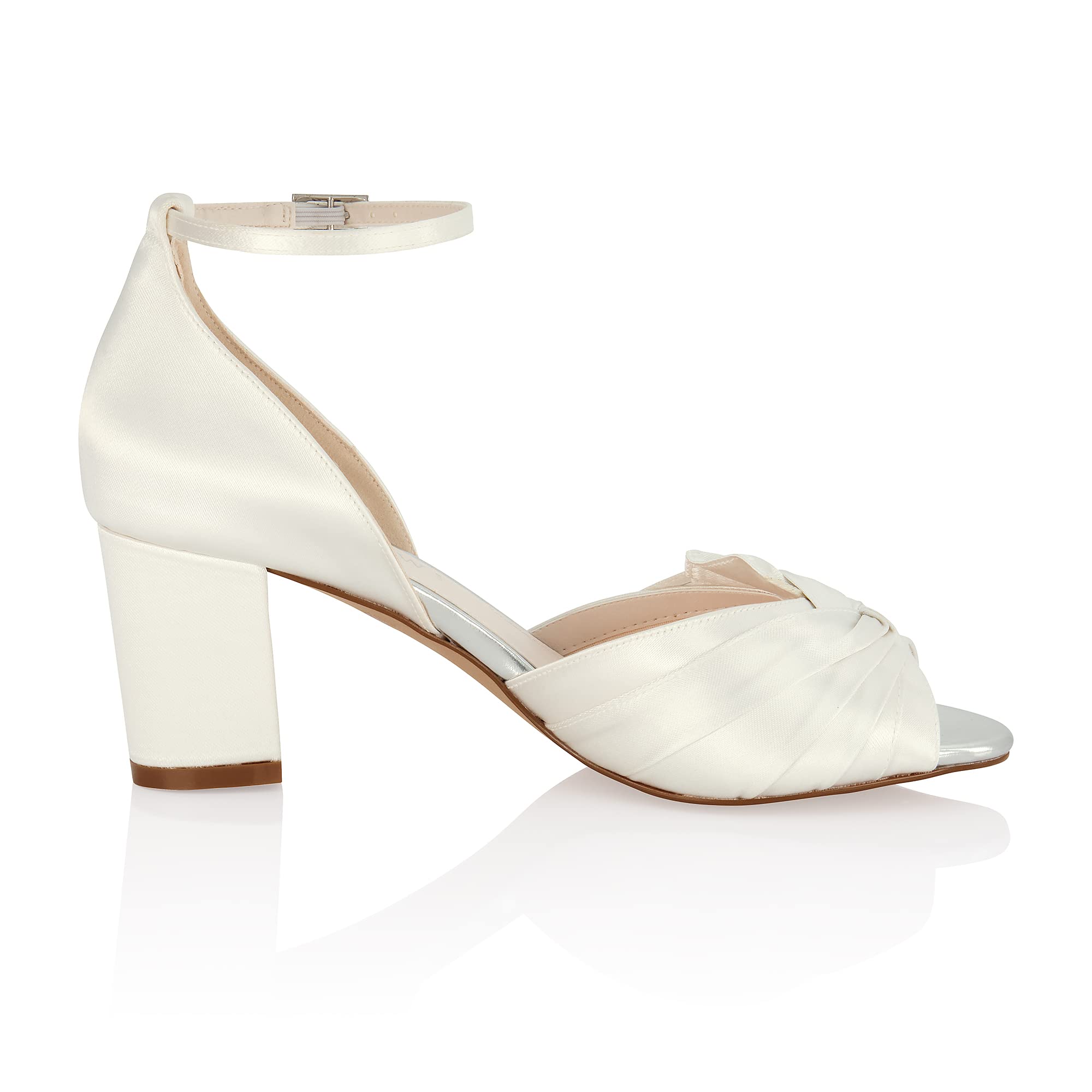 Rainbow Club Timeless Eliza Ivory Satin Brautsandalen 6,5 cm