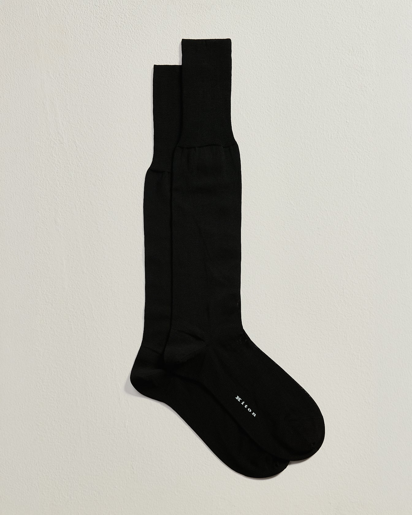 Kiton Black Cotton Long Socks Socken Schwarz Gr.42
