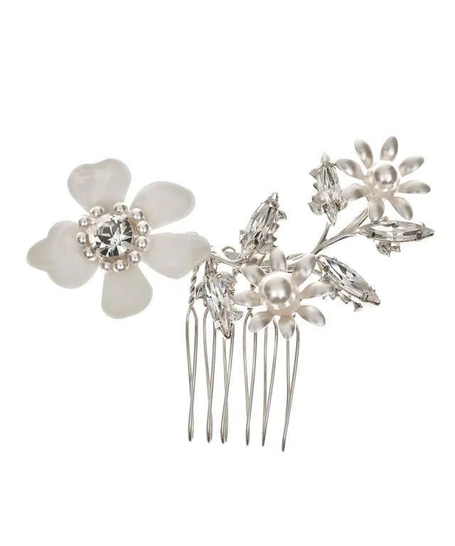 Elizabeth Bower June Mini Haarkamm Gold Perlen Blumen